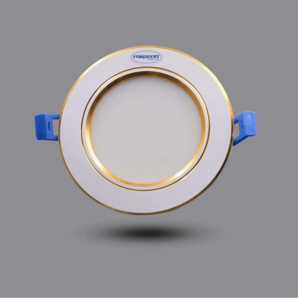 Đèn LED Downlight viền vàng 7W âm trần đổi 3 màu RRDE100L7/CCT