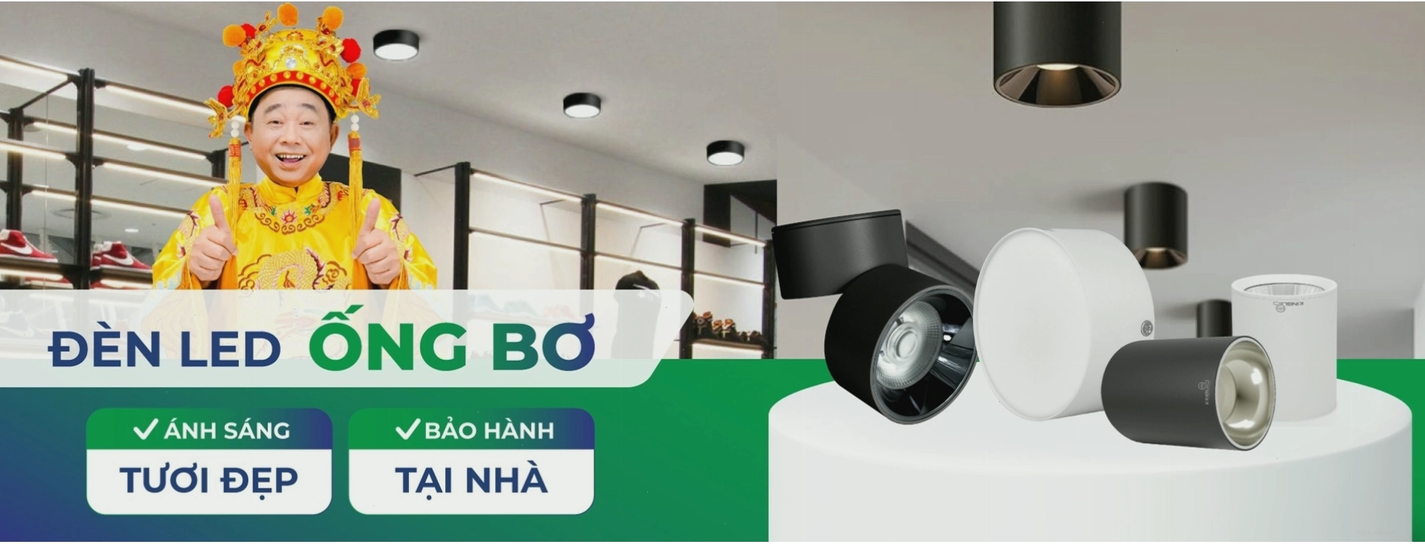 Đèn Led Ống Bơ