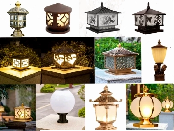 Đèn trụ cổng với đa dạng kiểu dáng thiết kế