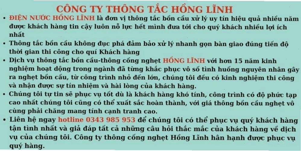 Dịch vụ thông tắc bồn cầu-cống nghẹt uy tín tại Thủ Dầu Một.