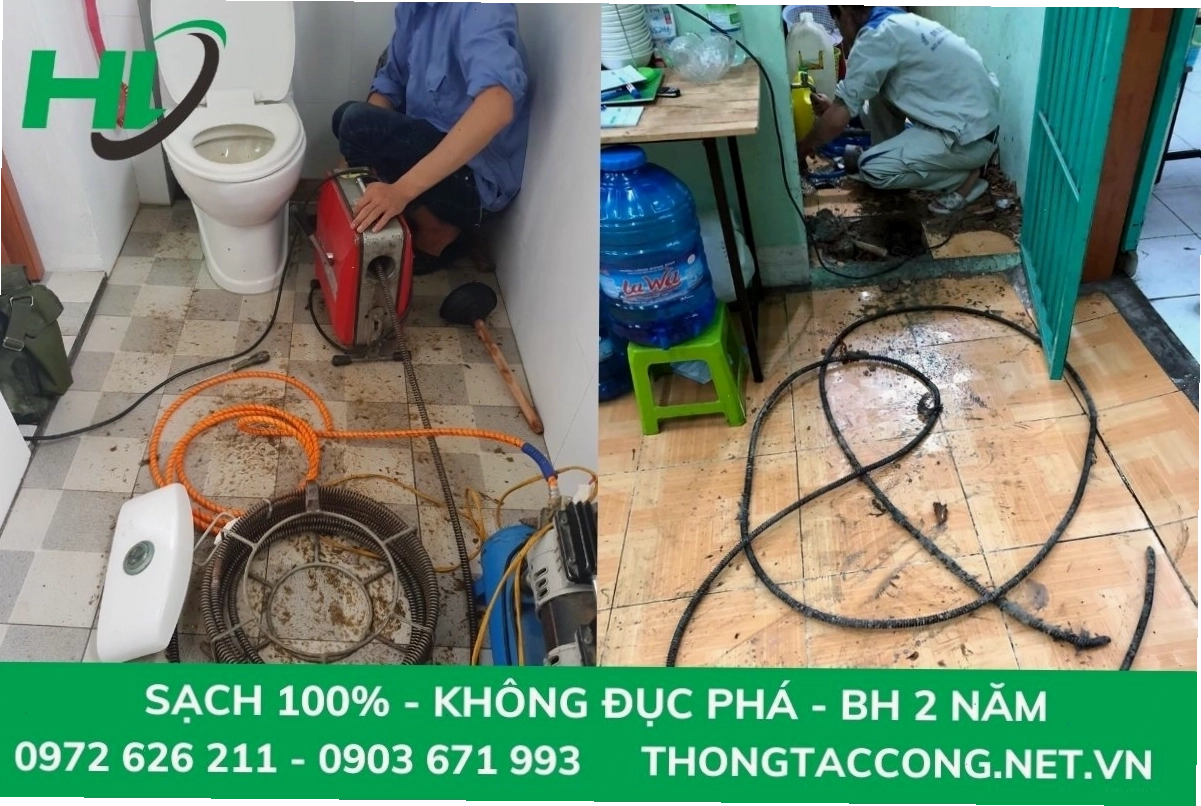 Dịch vụ thông tắc cống Quận Long Biên uy tín