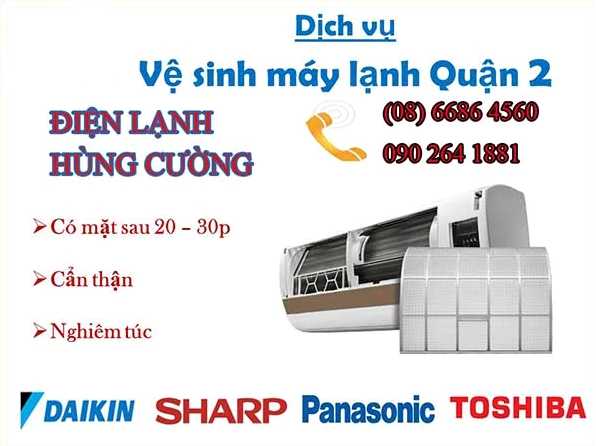 Dịch vụ vệ sinh máy lạnh quận 2 uy tín, giá tốt 2026