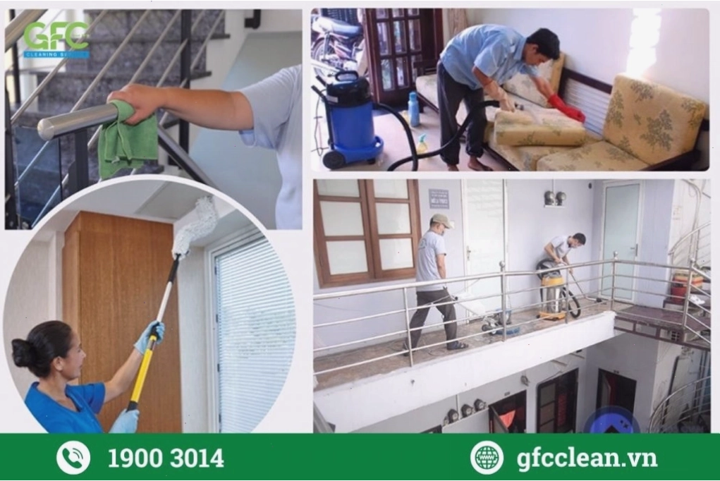 Đội ngũ nhân viên dọn dẹp nhà cửa theo giờ của GFC CLEAN