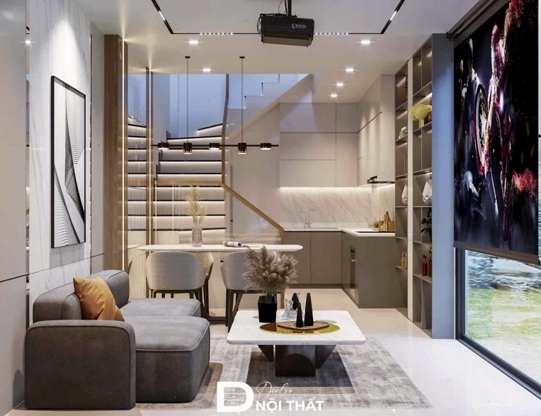 Dự án thiết kế thi công nhà phố hiện đại với diện tích 53m2
