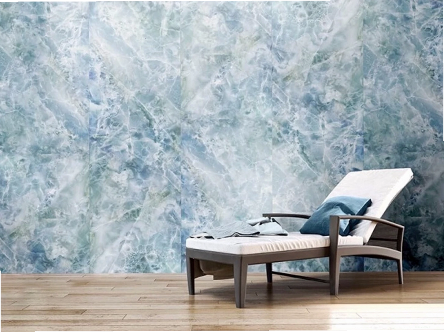Gạch giả đá marble xanh với các chi tiết lấp lánh