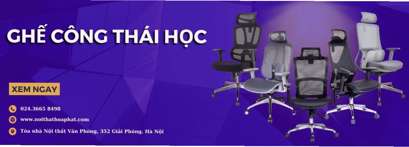 Ghế công thái học Hòa Phát với thiết kế hiện đại, hỗ trợ tối ưu cho người sử dụng