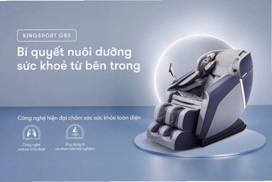 Ghế massage Kingsport G83 với thiết kế hiện đại và nhiều tính năng