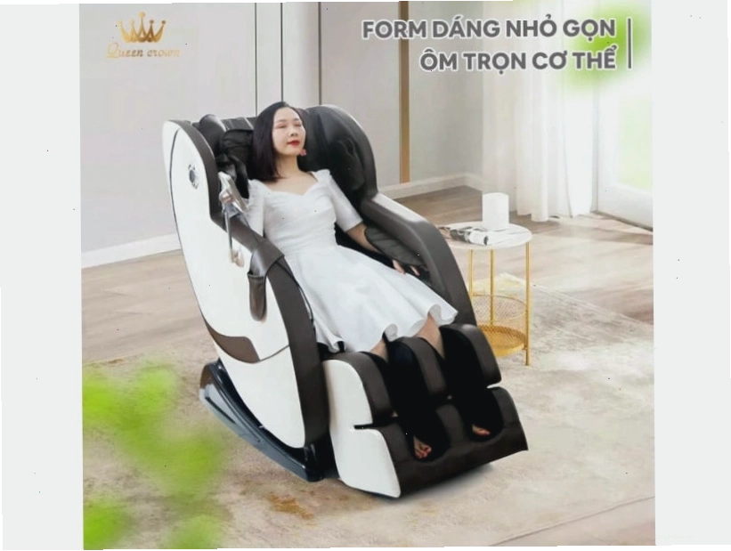 Ghế massage Queen Crown QC T19 với thiết kế nhỏ gọn, sang trọng phù hợp với nhiều không gian gia đình