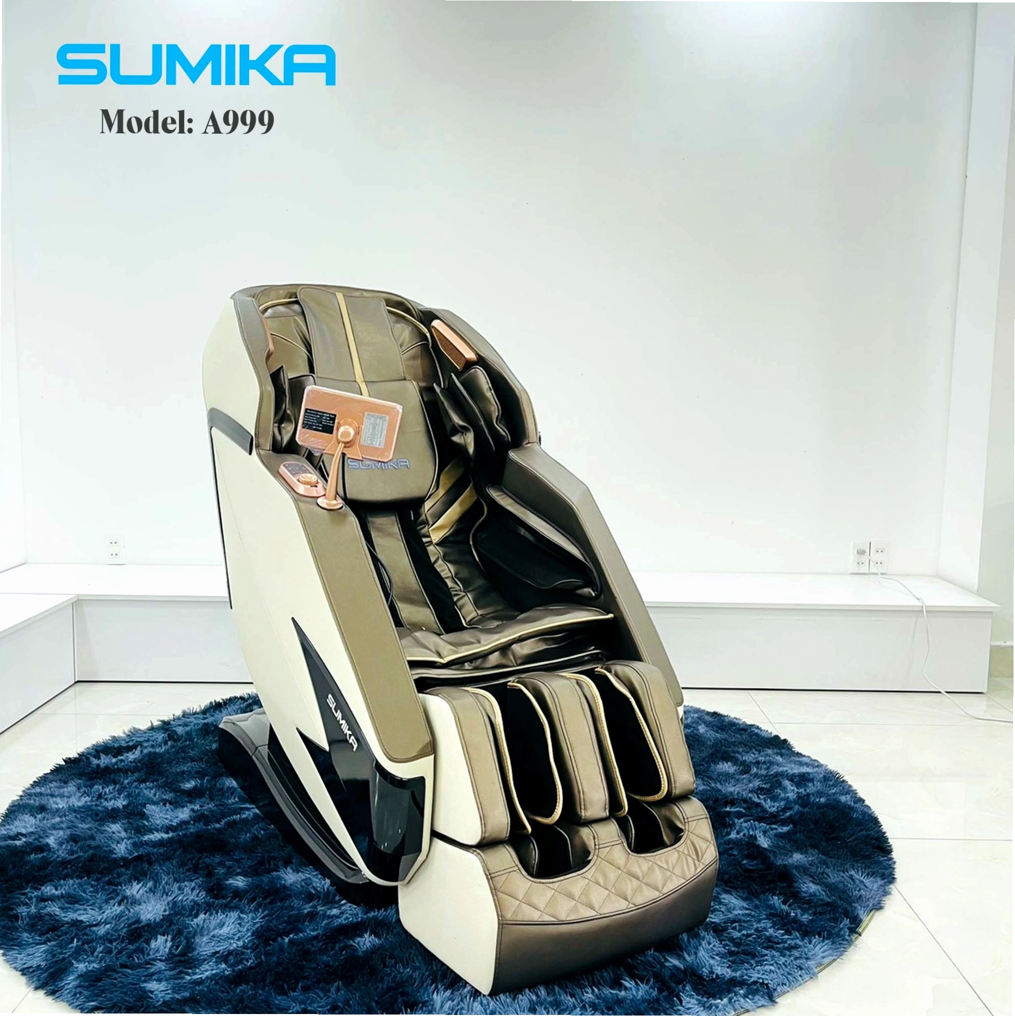 Ghế massage Sumika A999 màu trắng với thiết kế sang trọng