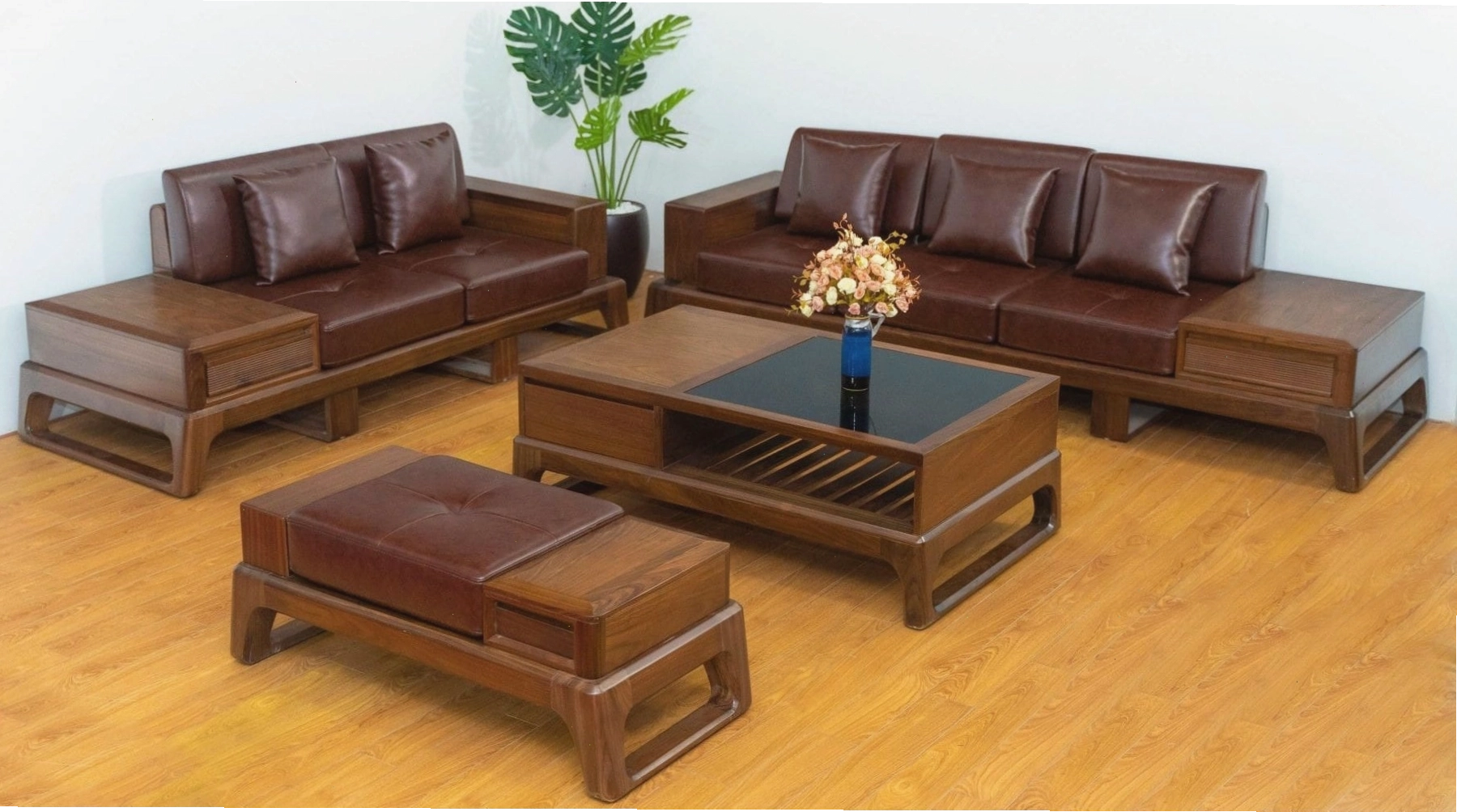 Ghế sofa gỗ phòng khách, điểm nhấn cho không gian