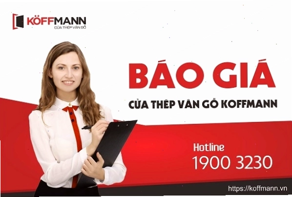 Giá cửa thép vân gỗ Koffmann rất phải chăng, phù hợp với người dùng