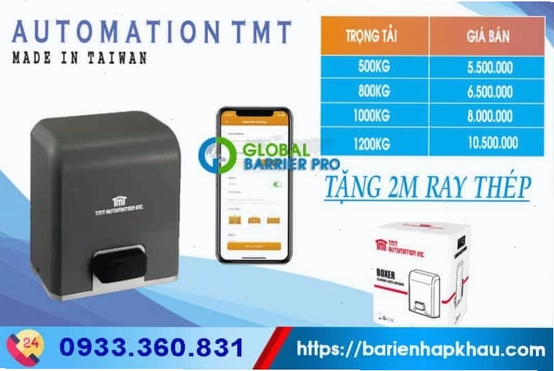 Giá motor cổng lùa tự động Đài Loan TMT, chi phí hợp lý