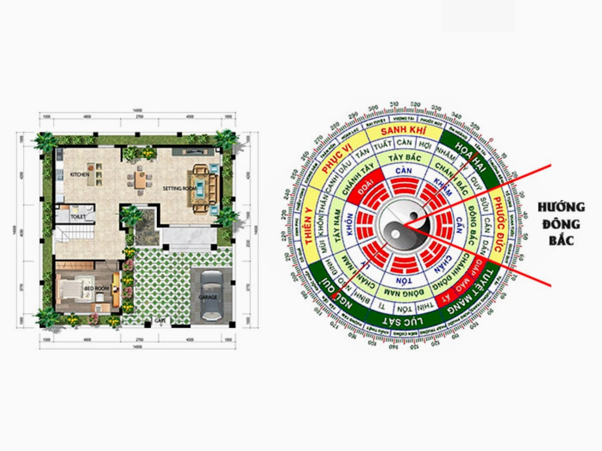 Giải mã nhà hướng Đông Bắc: Ý nghĩa phong thủy và tuổi hợp 2026