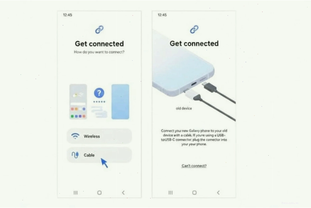 Giao diện chọn lọc dữ liệu cần truyền trên Smart Switch