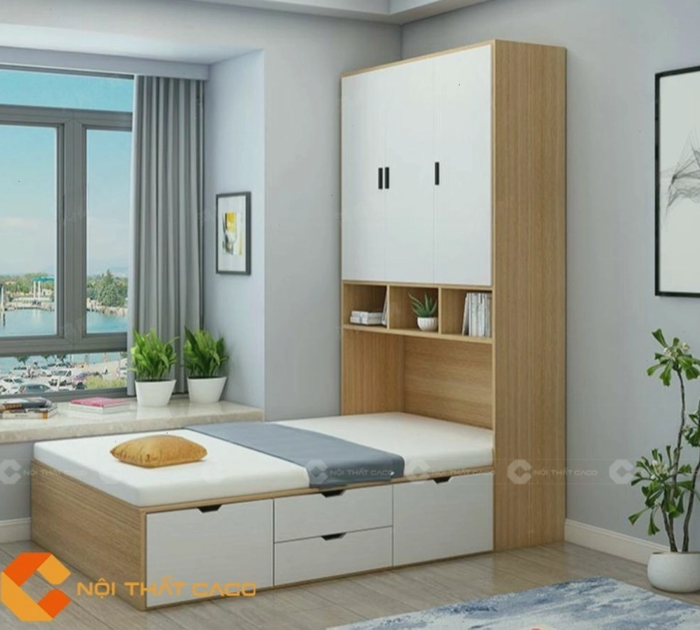 Giường Ngủ Gỗ Công Nghiệp GN110 với gam màu trầm, sang trọng và quyền quý