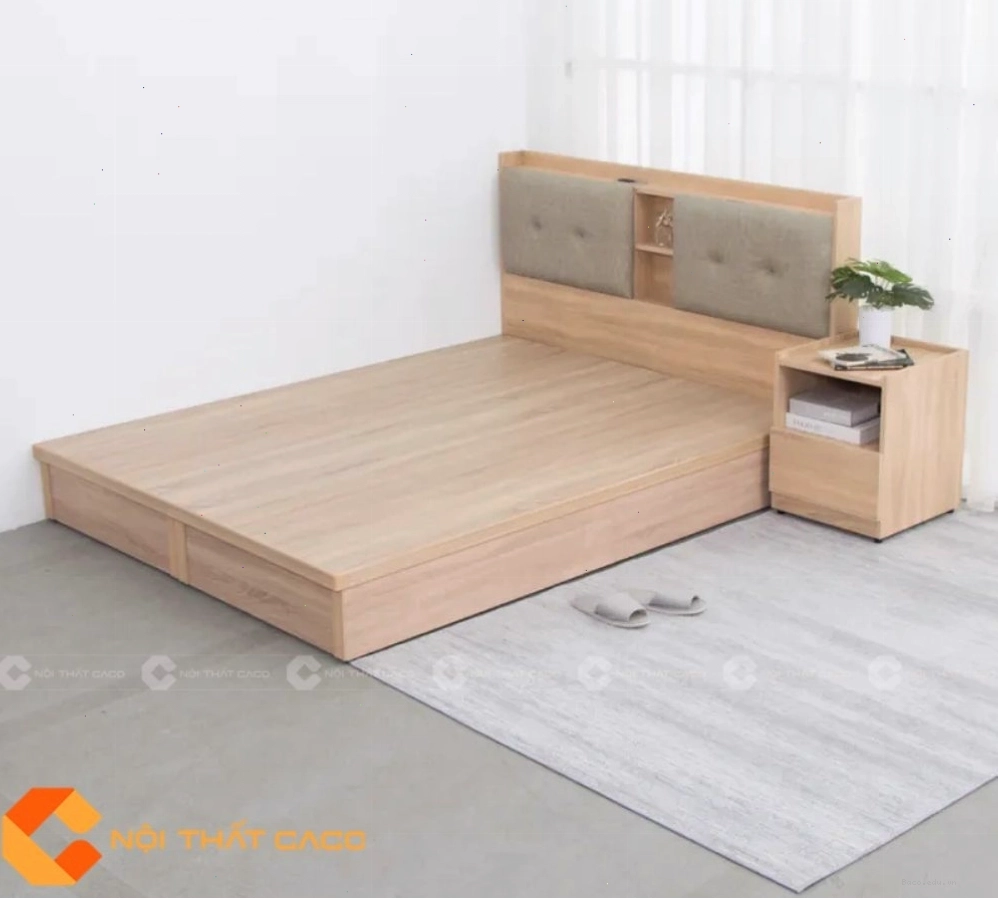 Giường Ngủ Gỗ Công Nghiệp GN115 mang phong cách trẻ trung, năng động
