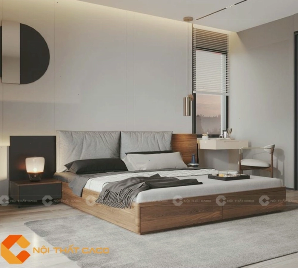 Giường Ngủ Gỗ Công Nghiệp GN126 với thiết kế hiện đại, tinh tế