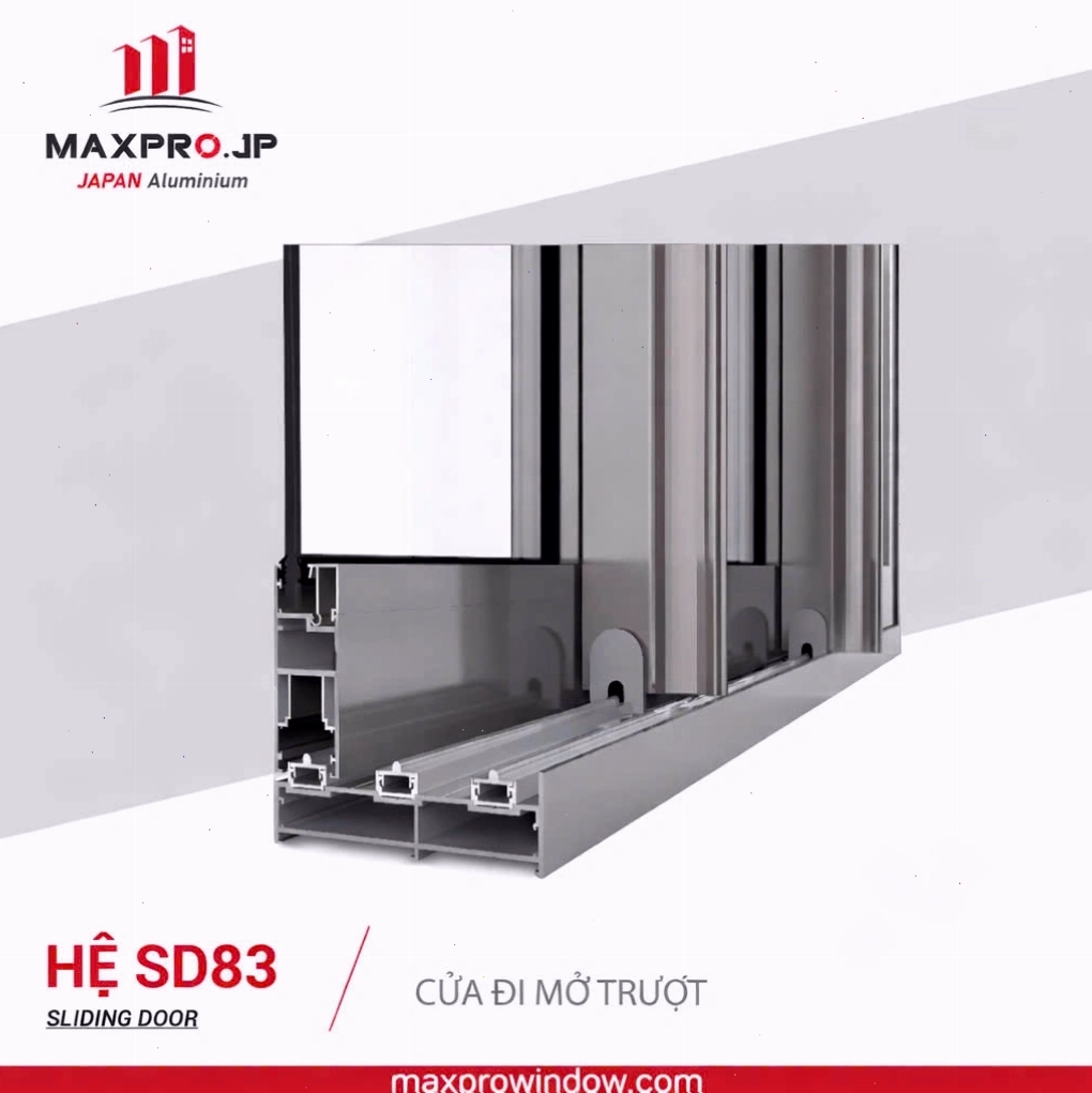 Hệ Maxpro SD83 dùng cho cửa đi lùa