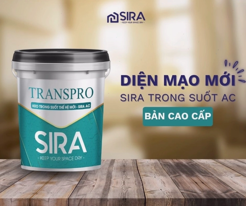 Hình ảnh minh họa keo chống thấm trong suốt SIRA ngăn nước xâm nhập hiệu quả
