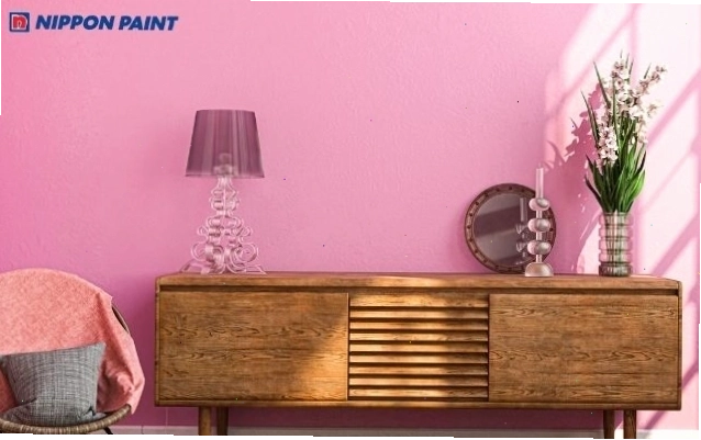 Hình ảnh sơn tường màu hồng nhưng không hề bị sến súa