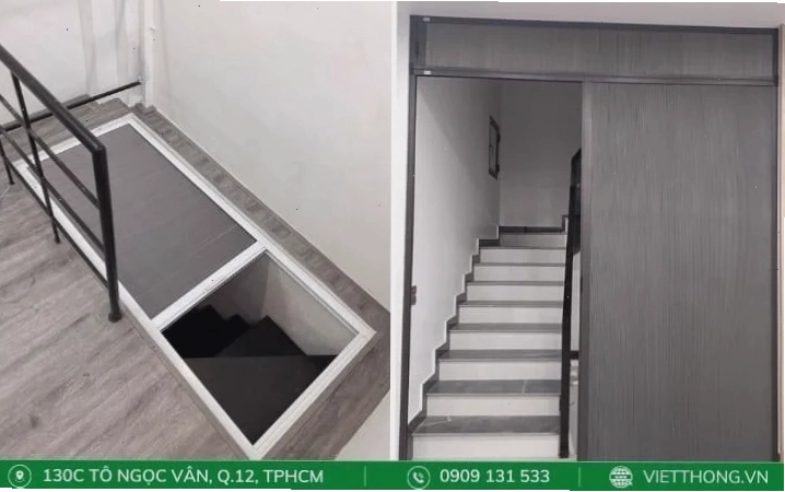 Hình ảnh vách ngăn lạnh cầu thang