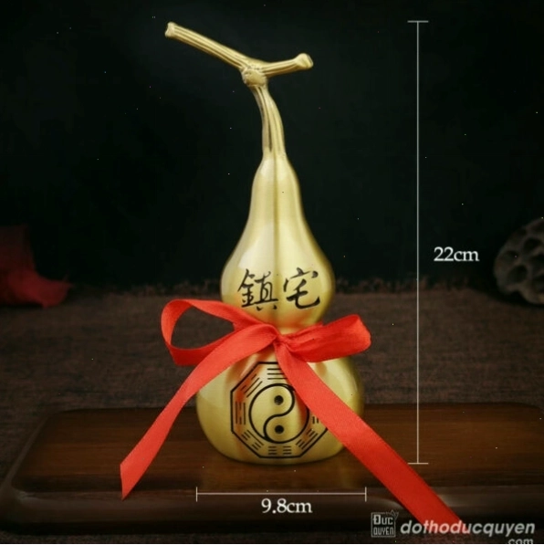 Hồ lô đồng cao 22cm với kiểu dáng thanh thoát