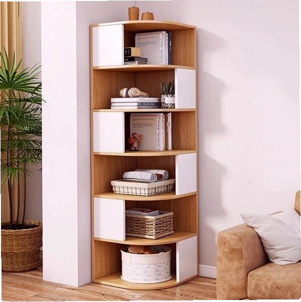 Kệ sách góc tưởng nhỏ gọn, màu sắc sắc sở phù hợp cho phòng nhỏ của các bé