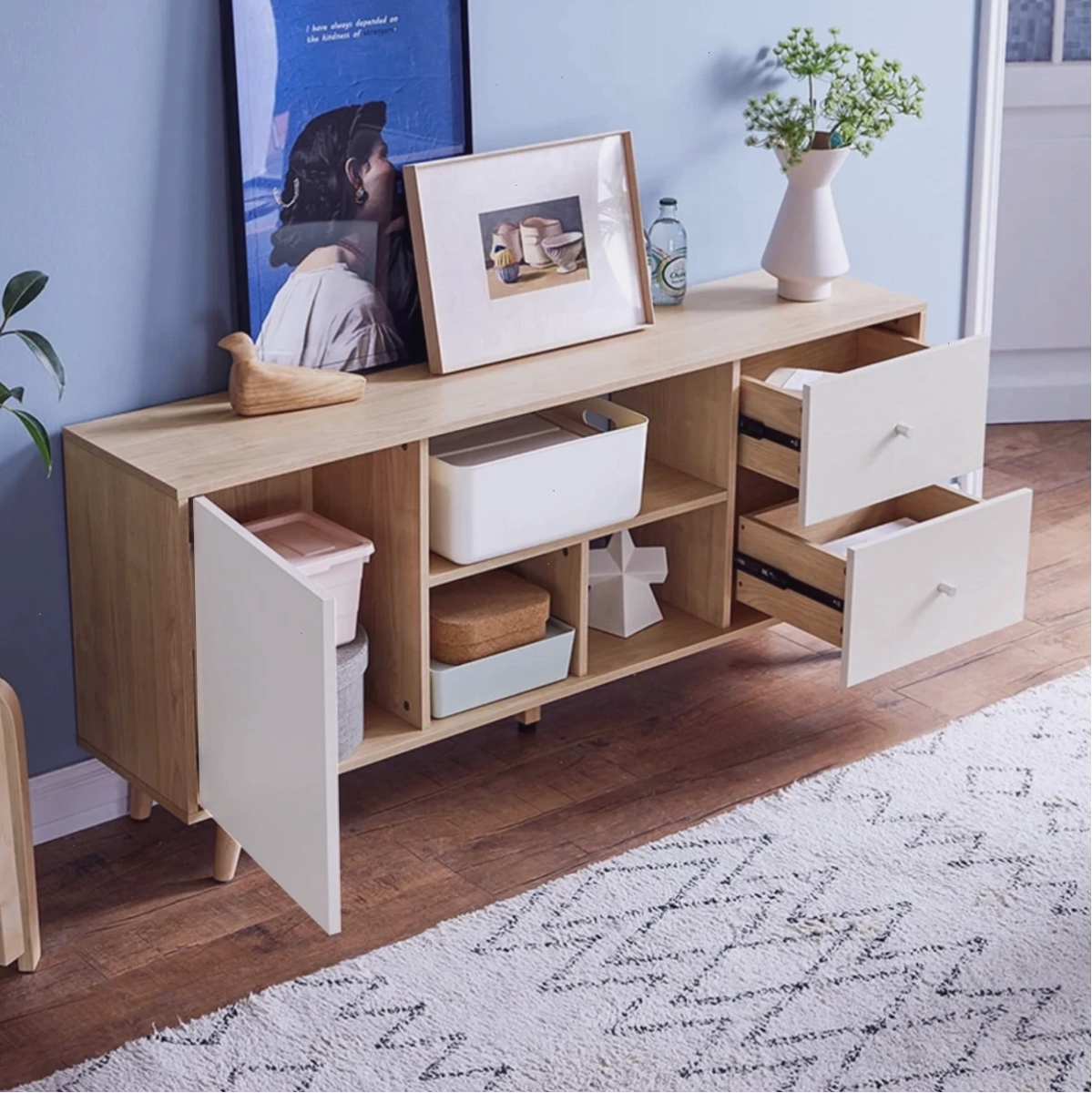 Kệ tivi đơn giản, hiện đại bằng gỗ cao cấp Tabitha