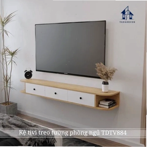 Kệ tivi treo tường phòng ngủ chống trầy xước thương hiệu TADA VIETNAM - TDTV884