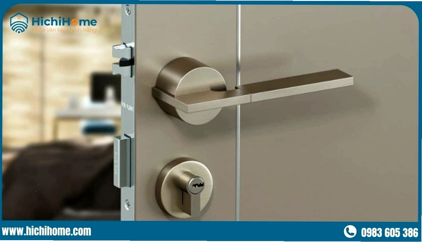 Khóa tay gạt được sử dụng phổ biến cho cửa lùa