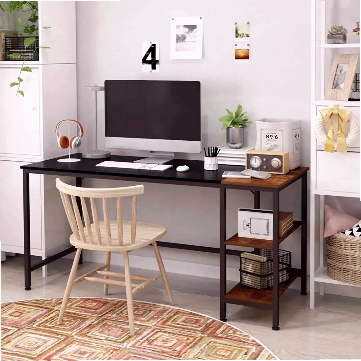 Khung bàn bằng sắt với nhiều thiết kế đa dạng, mới lạ khi kết hợp bàn học gỗ