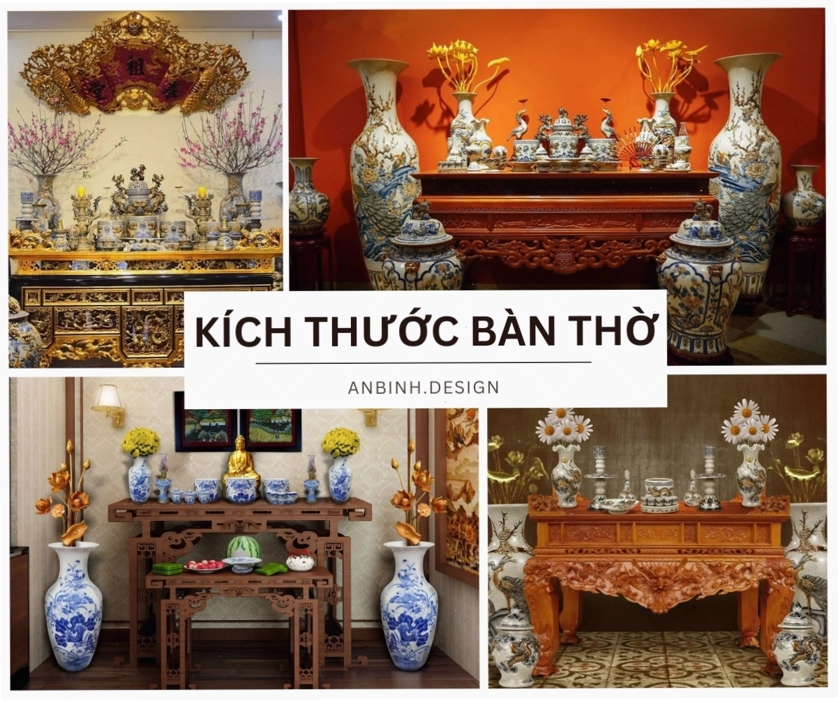 Kích thước bàn thờ phù hợp mang lại may mắn và tài lộc cho gia chủ