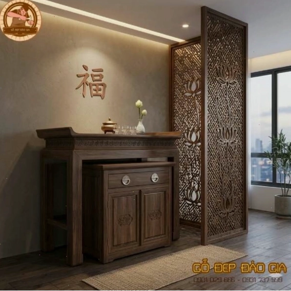 Kiến tạo không gian nội thất truyền thống trang nghiêm cho khách hàng