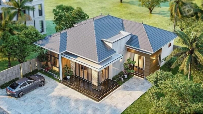 Kiến trúc đơn giản, tinh tế của nhà cấp 4 mái Nhật