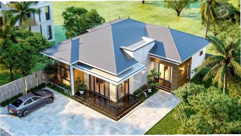 Kiến trúc đơn giản, tinh tế của nhà cấp 4 mái Nhật