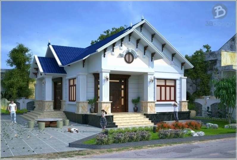 Kiến trúc mái Thái của nhà cấp 4 gần gũi, thân thuộc và phù hợp khí hậu Việt Nam
