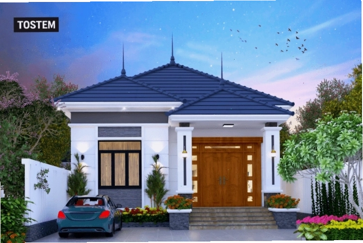Kiến trúc nhà cấp 4 mái Nhật hiện đại, sang trọng