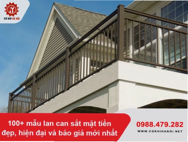 Lan can sắt hộp sơn đen tạo vẻ ngoài mạnh mẽ