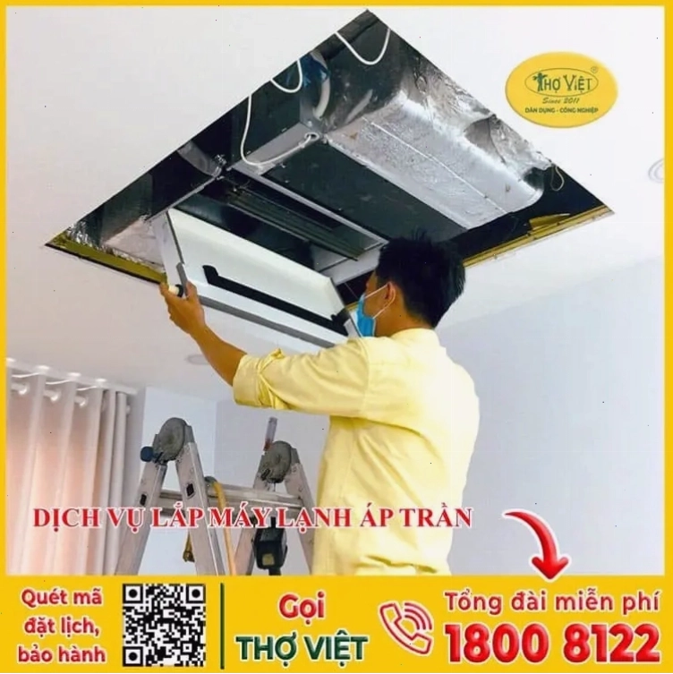 Lắp đặt máy lạnh âm trần thẩm mỹ và hiệu quả