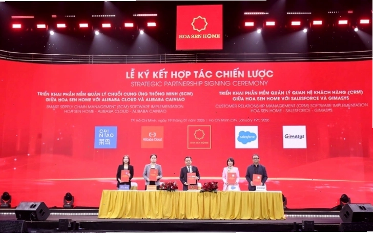 Lễ ký kết hợp tác chiến lược giữa Hoa Sen Home và các đối tác hàng đầu