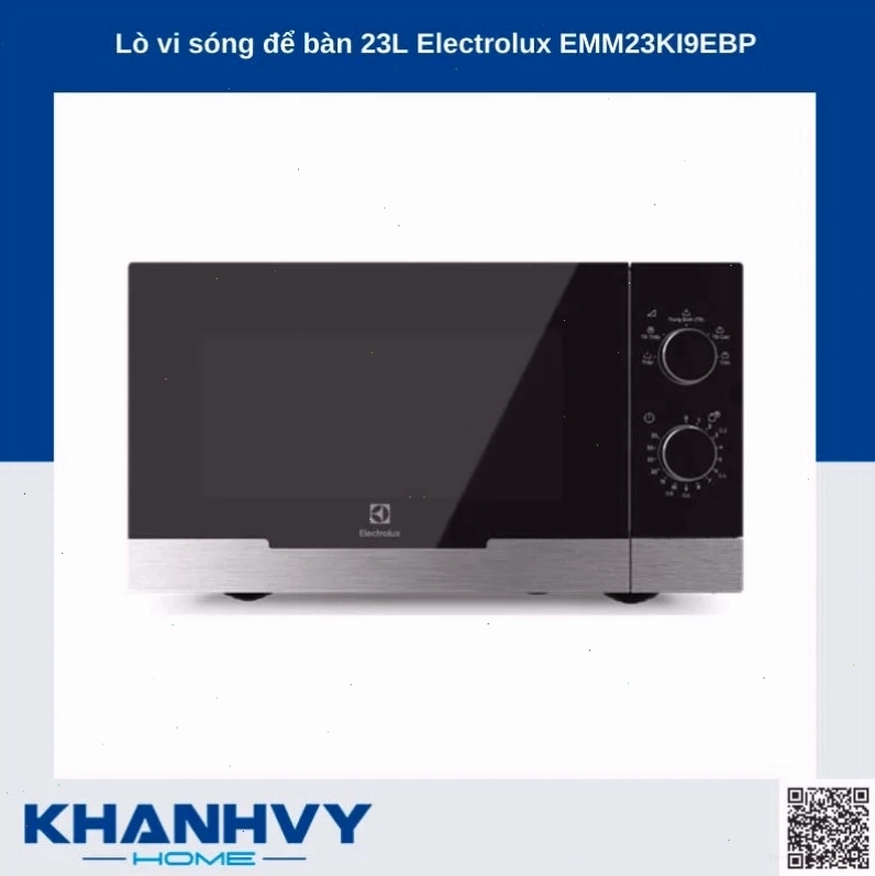 Lò vi sóng để bàn Electrolux EMM23KI9EBP với dung tích 23L