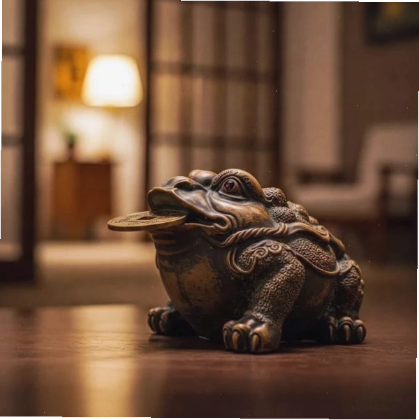 Lưu ý nên đặt thiềm thừ thấp và hướng mặt vào trong nhà để thu hút tài lộc, thịnh vượng cho gia đình