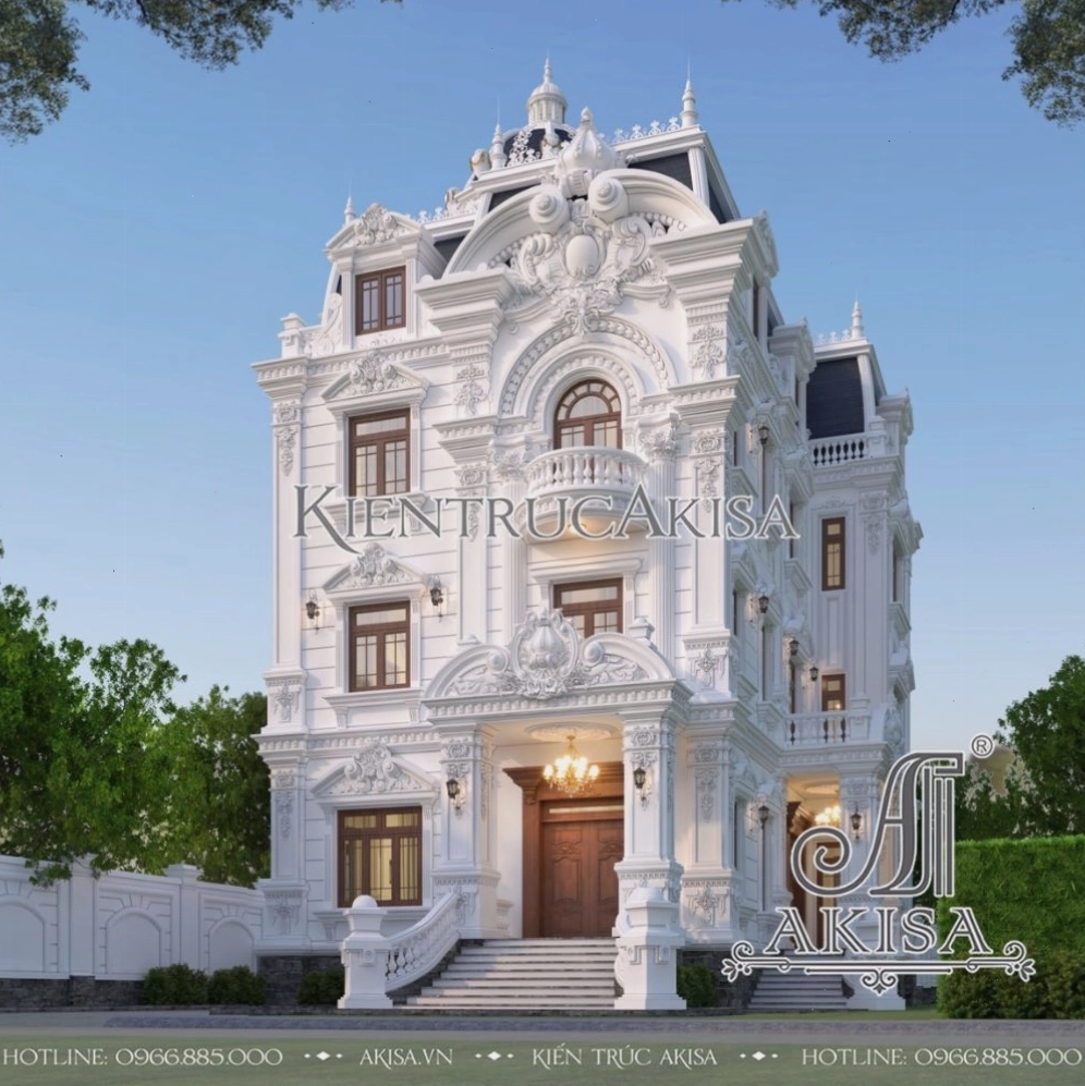 Mái Mansard đồ sộ kết hợp hệ thống cửa sổ áp mái đắp vẽ tinh xảo, tối ưu không gian sống