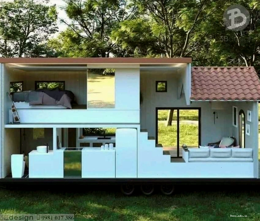 Mẫu nhà container 20 feet được thiết kế đơn giản, đẹp mắt