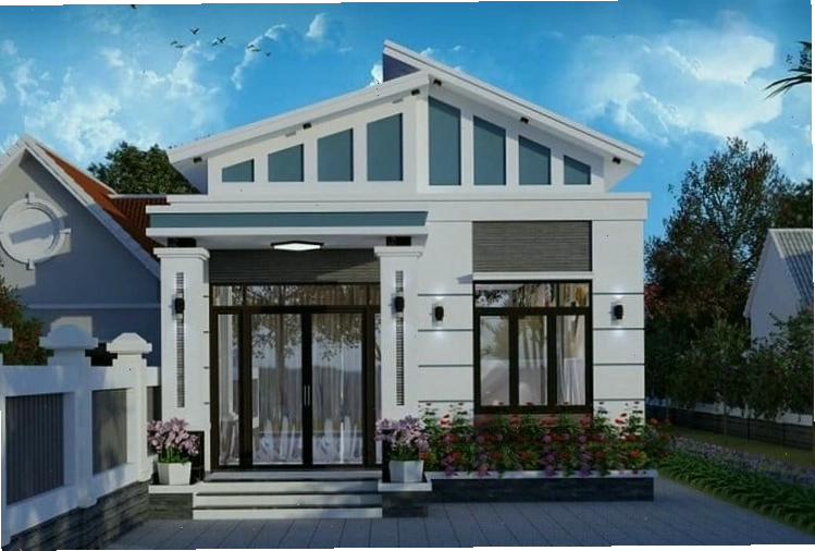 Mẫu nhà mái lệch đẹp, hiện đại và sang trọng
