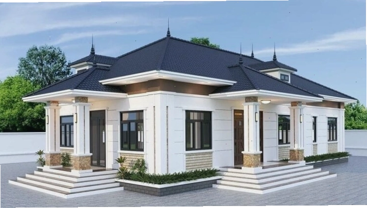 Mẫu nhà một tầng đẹp, ấn tượng