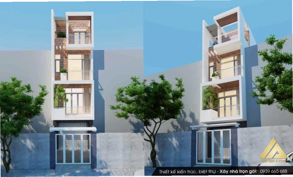 Mẫu nhà phố 4 tầng đẹp, tối ưu công năng
