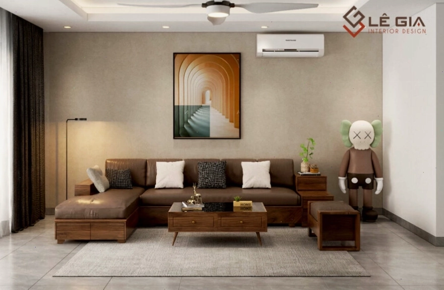 Mẫu sofa gỗ chữ l cao cấp hiện đại LG-SG109