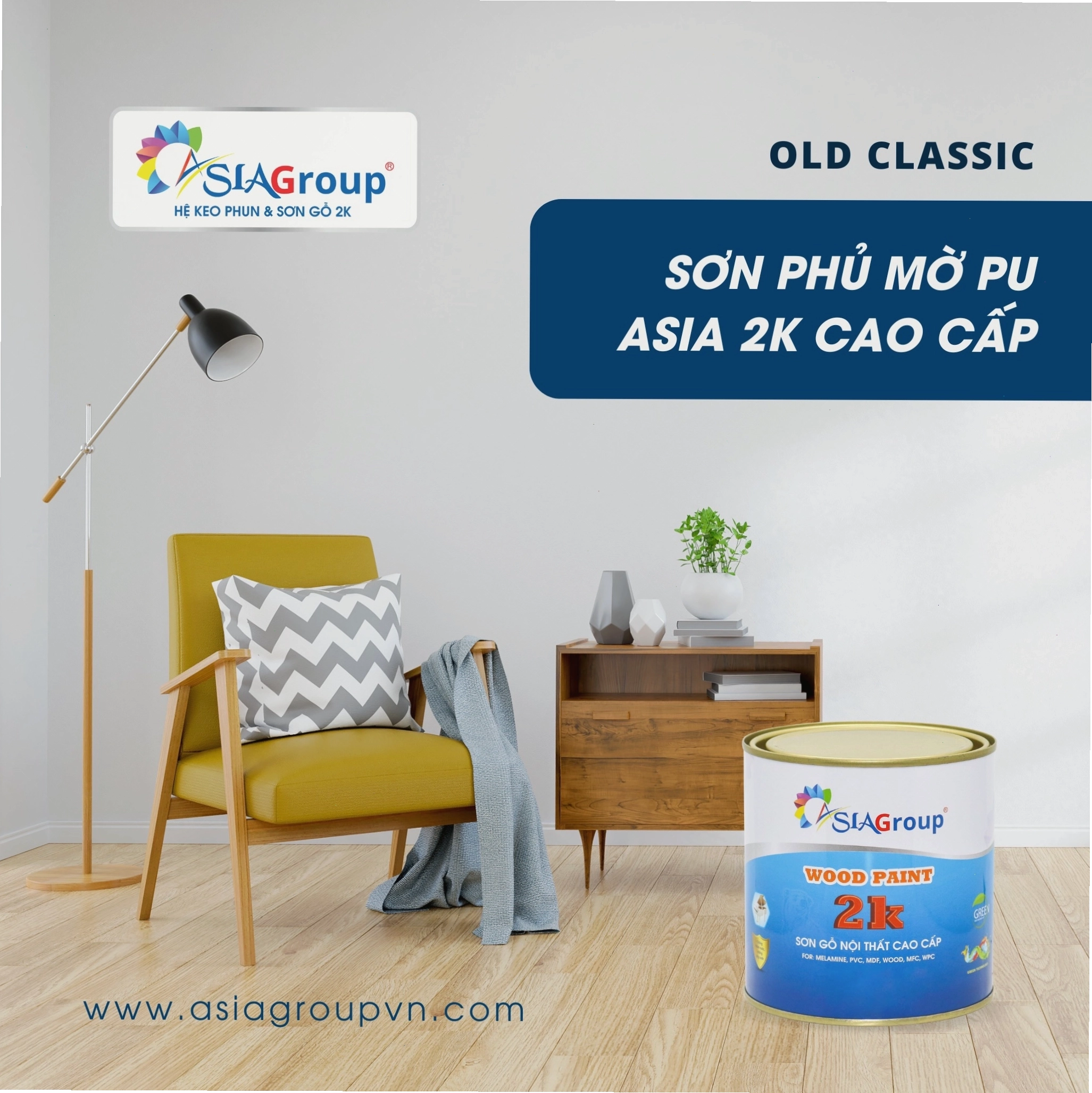 Mẫu sơn PU gốc nước cho đồ gỗ nội thất, an toàn và thân thiện môi trường