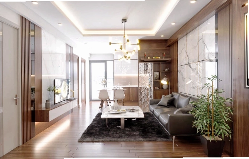 Mẫu thiết kế bàn thờ phòng khách căn hộ chung cư